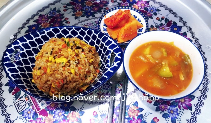  담백한  삼시세끼 차승원 계란 볶음밥 된장찌개 후다닥 만들어 먹기~:)