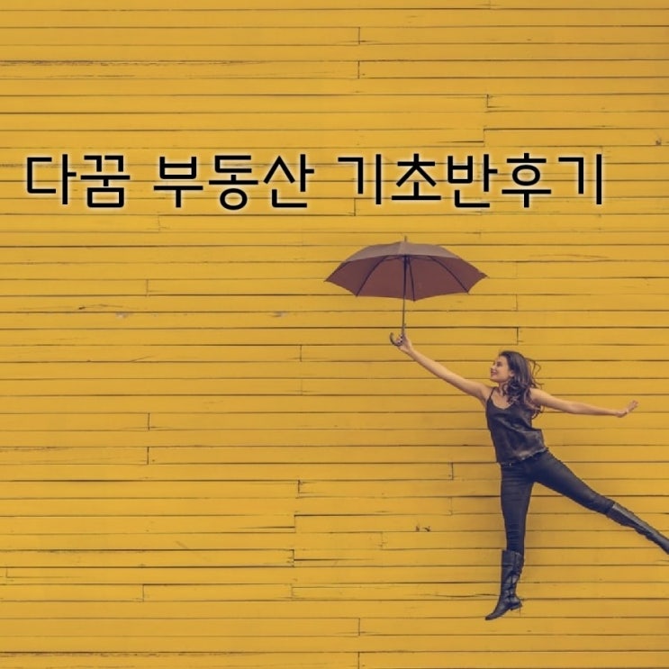  다꿈온 부동산 기초반후기 [청울림 엘리스허님 강의]  나만알고 싶은 부동산 강의
