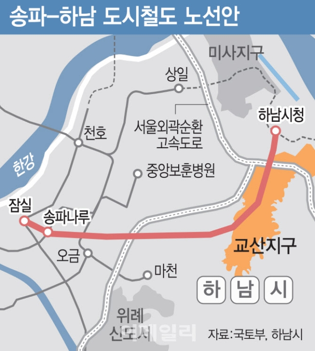 하남 교산신도시 ‘새 지하철’ 노선 이달 30일 공청회서 공개 하남 교산신도시 ‘새 지하철’ 노선 이달 30일 공청회서 공개