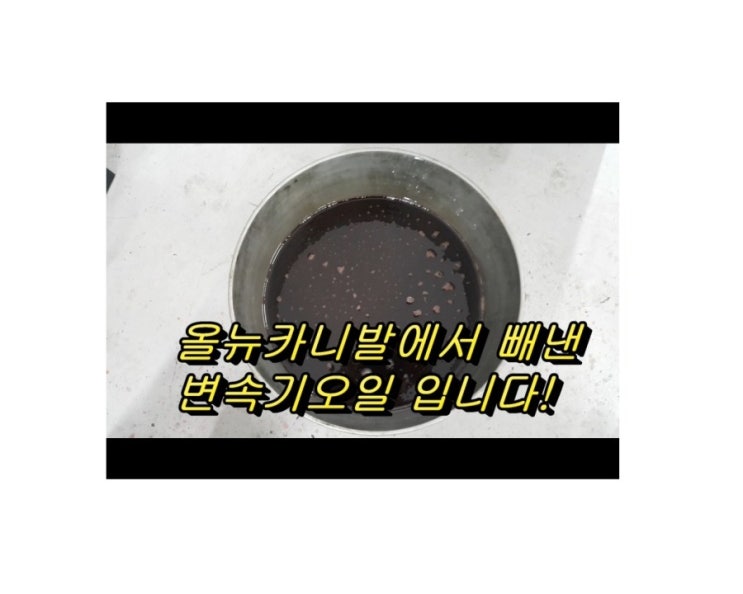  올뉴카니발 깨끗하고 좋은 미션오일교환방법. 부천 합성오일은 K1모터스 