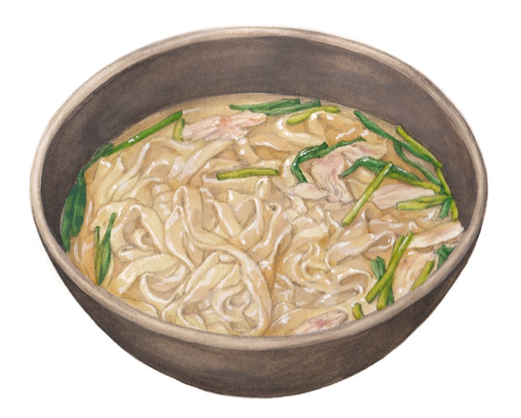  [세밀화] 음식 - 감자국수