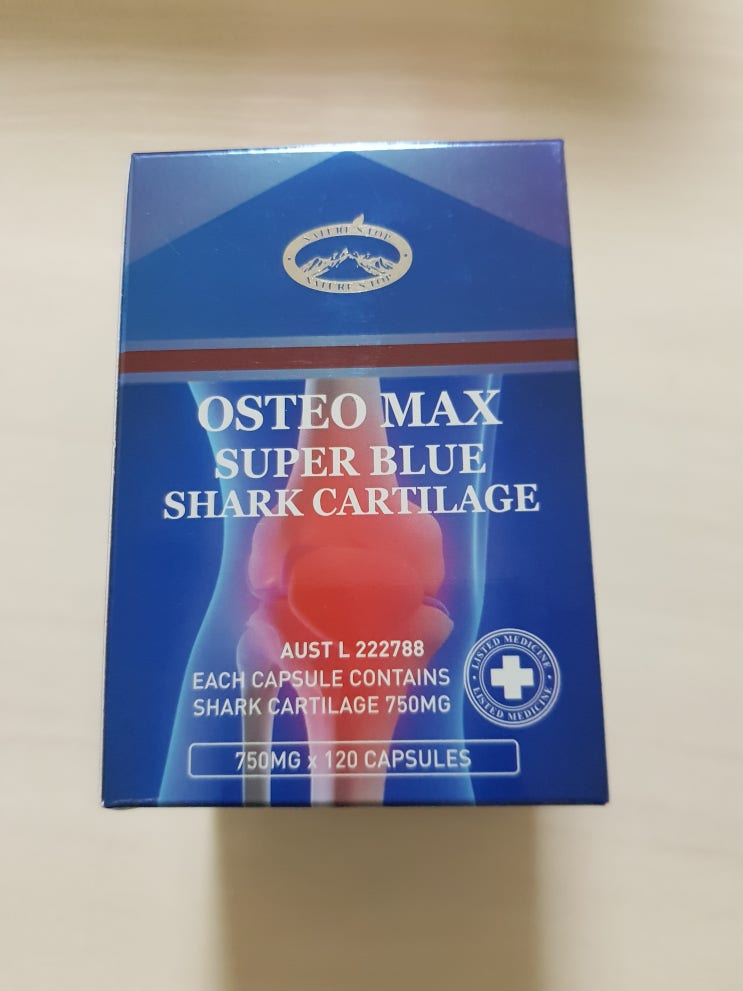  호주영양제 관절염 OSTEO MAX 상어연골 750mg : 무릎관절염 영양제