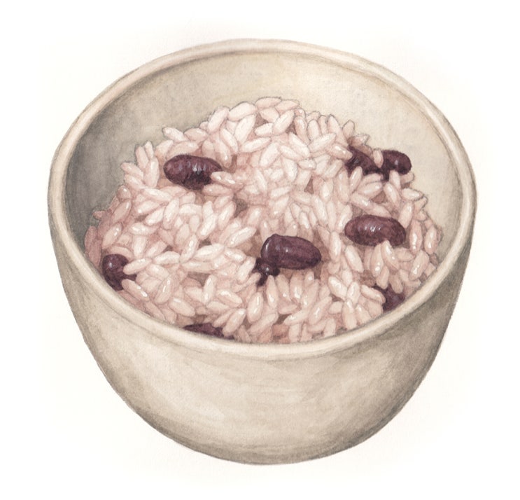 [세밀화] 음식 - 당콩밥