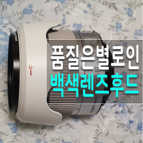  캐논 렌즈후드 18-55 번들렌즈 호환용 백색 후드