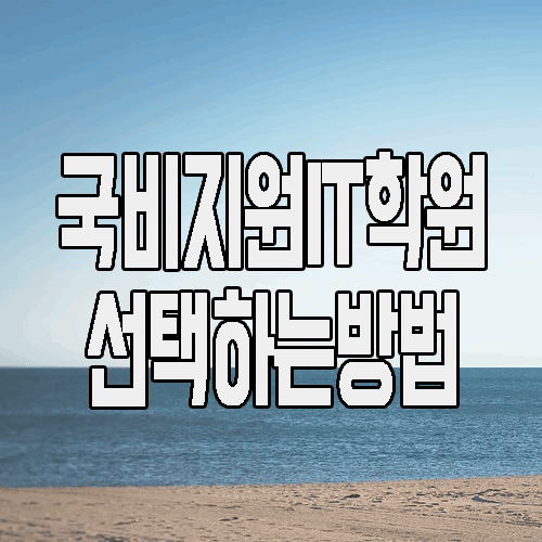  국비지원IT학원 : 한순간의 선택이 취업을 좌우한다?
