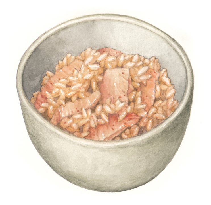  [세밀화] 음식 - 김치밥