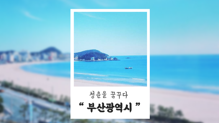  [무료 ppt 템플릿 공유]파란색을 활용한 부산 여행ppt, 인포그래픽, 감성ppt, 대학생 조별과제