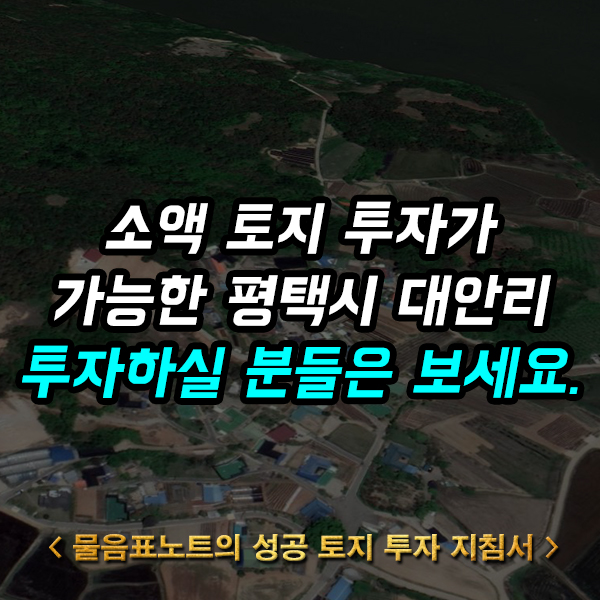 1억원 내외로 평택에 토지 소액투자하실 분들은 보세요.