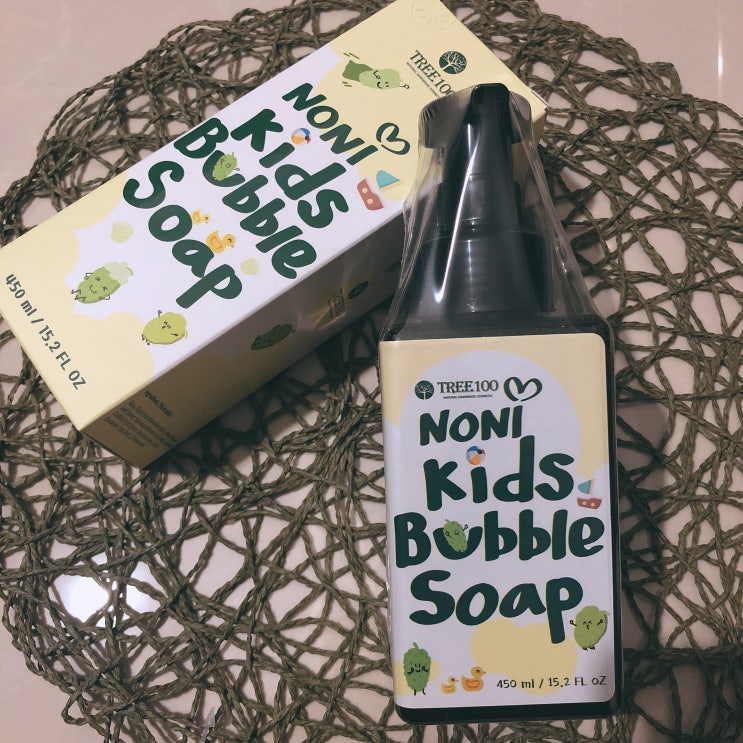  에코모닝 노니 키즈 버블솝(Noni Kids Bubble Soap)_노니,붉나무 잎/숍베리 열매 추출물, 천연 식물성 계면활성제