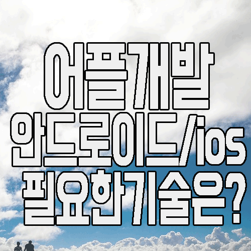  어플개발 : 안드로이드 / ios 어떻게 앱을 제작할까?