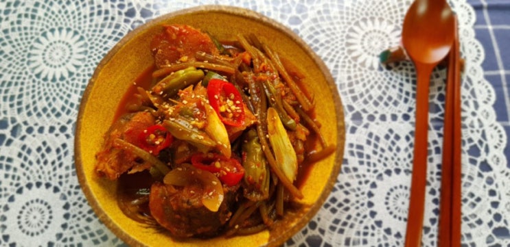  고구마순 코다리찜 만들기