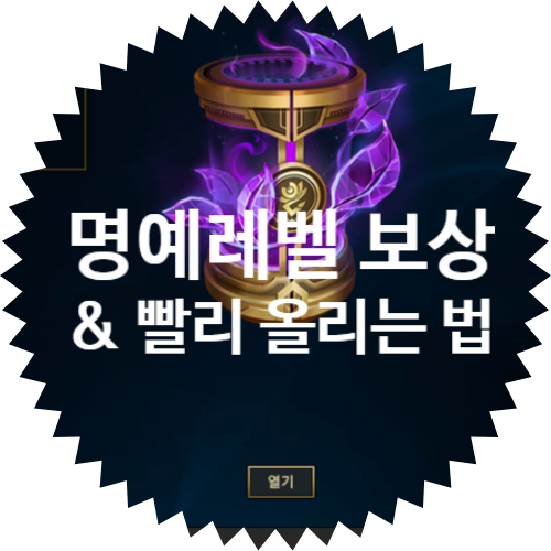  [롤 명예 시스템 모든 것] 롤 명예 레벨 보상 3레벨 4레벨 5레벨 업 보상은?