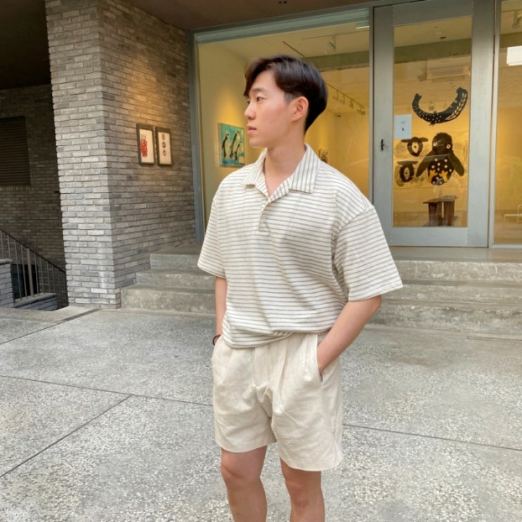  남자 여름 스트라이프 피케 PK 카라티 추천 코디