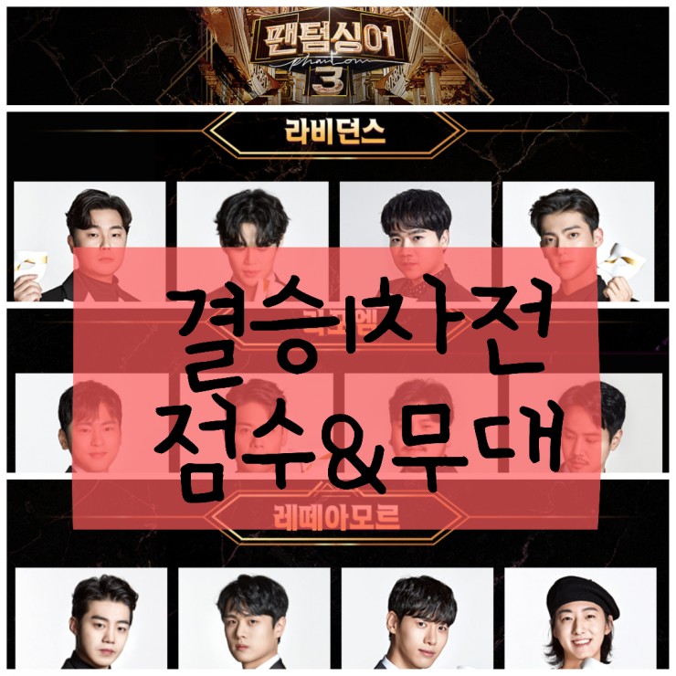  팬텀싱어3 결승1차전 무대 & 점수 (+투표, 결승방식)
