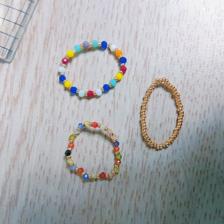  요새 꽂혀 있는 비즈반지 만들기