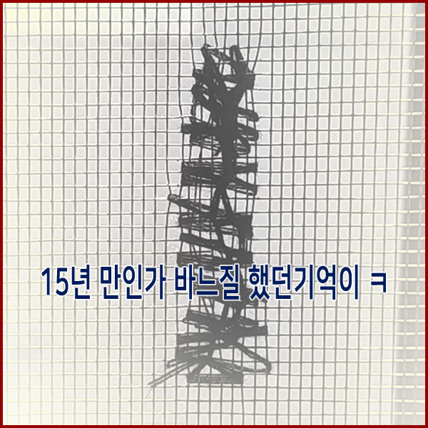  15년 만인가 바느질을 했던기억이... ㅋ