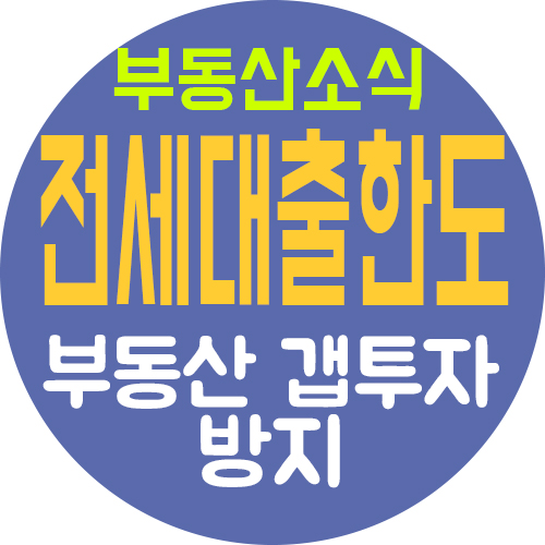  부동산 갭투자 방지 1주택자 무주택자 전세대출 한도