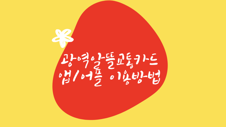 광역알뜰교통카드 사용법알고 교통비 페이백받자!