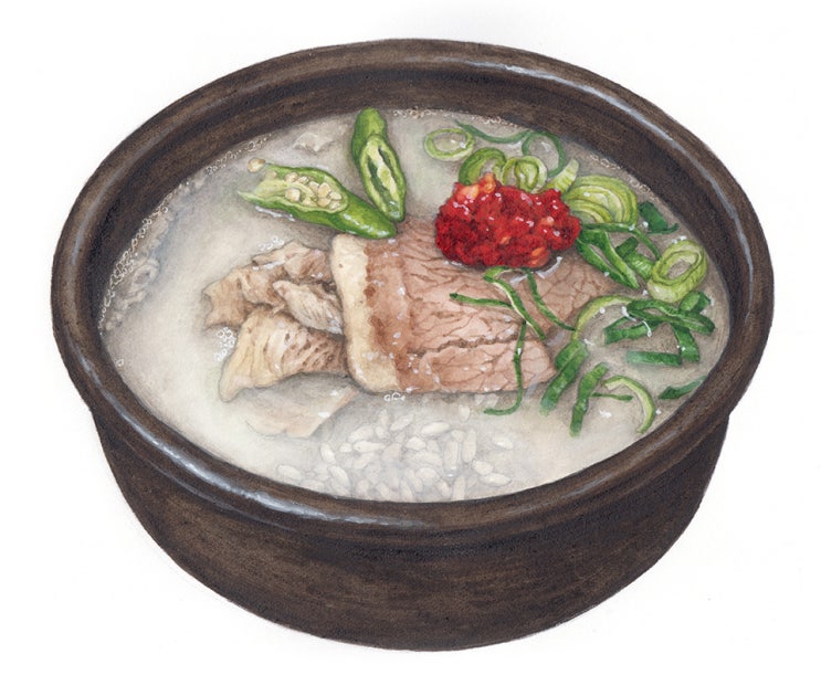  [세밀화] 음식 - 돼지국밥