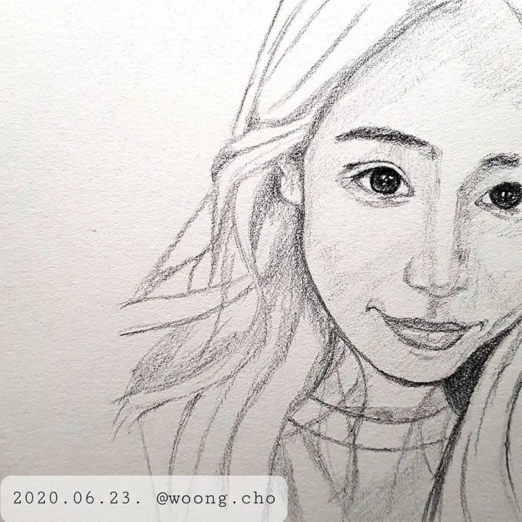  2020.06.23. 여성 얼굴 손 그림 퀵 드로잉