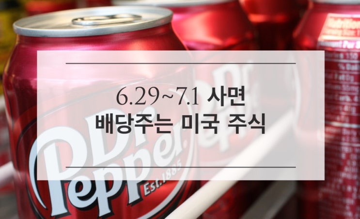  [미국주식] 6.29-7.2 사면 배당주는 미국 배당주, 6.28 기준 우량주/시총 순위