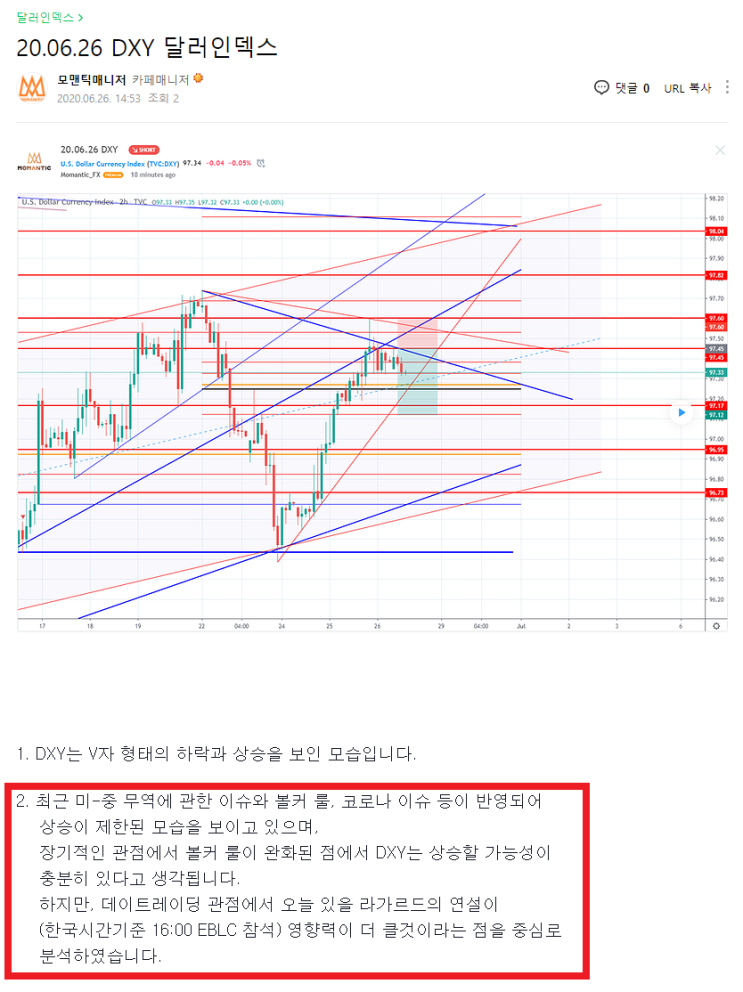 2020.06.26 볼커룰 완화로 인한 중국 달러 전망