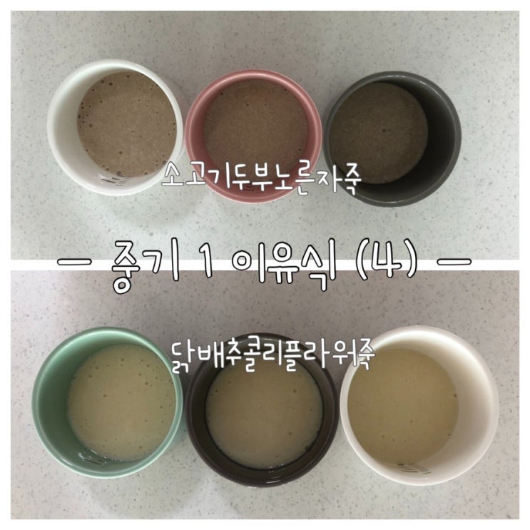 [이유식] 베이비무브 이유식마스터기로 만드는 중기1 이유식(4) (소고기두부노른자죽 닭배추콜리플라워죽)