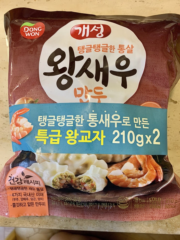  냉동 새우만두의 원탑, 고소 짭짤한 ::동원 개성 왕새우만두::