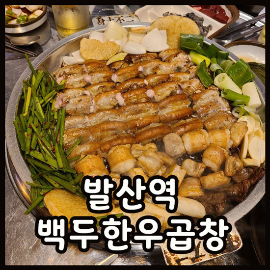  발산역 백두한우곱창 맛있게 먹었습니다