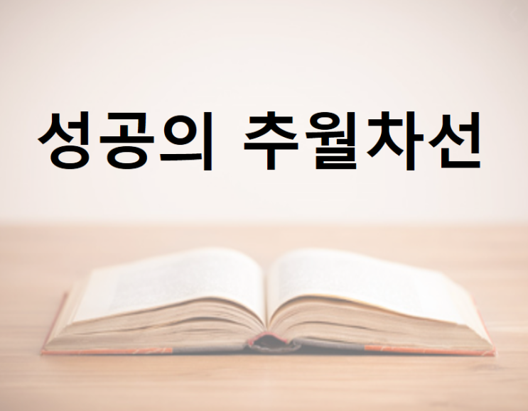  성공의 추월차선 타는 법 (1)