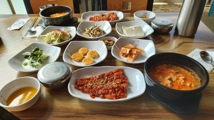  김천혁신도시 맛집 황태구이 정식 순두부찌개 논두렁밭두렁