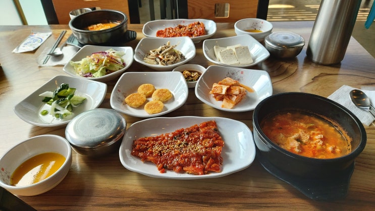 김천혁신도시 맛집 황태구이 정식 순두부찌개 논두렁밭두렁