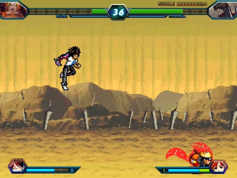 나루토 대탈색 2인용 플래시 게임