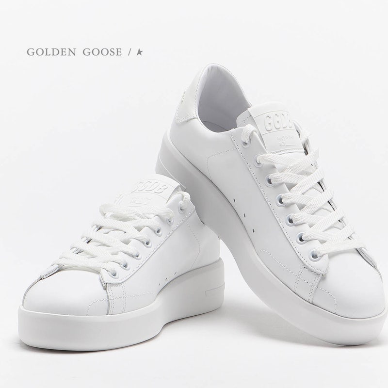 골든구스 PURESTAR 칼프스킨 여성 스니커즈 WHT