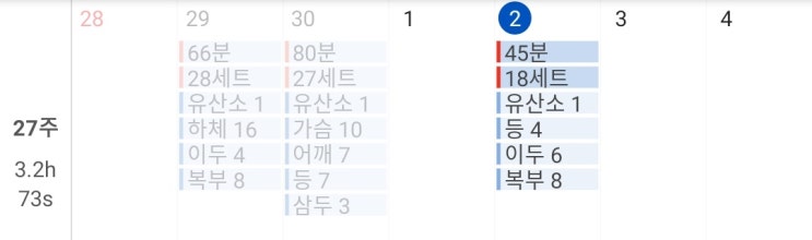  [헬스 17일차] 목요일은 하체, 이두, 복근인데 무릎 때문에 ㅠ