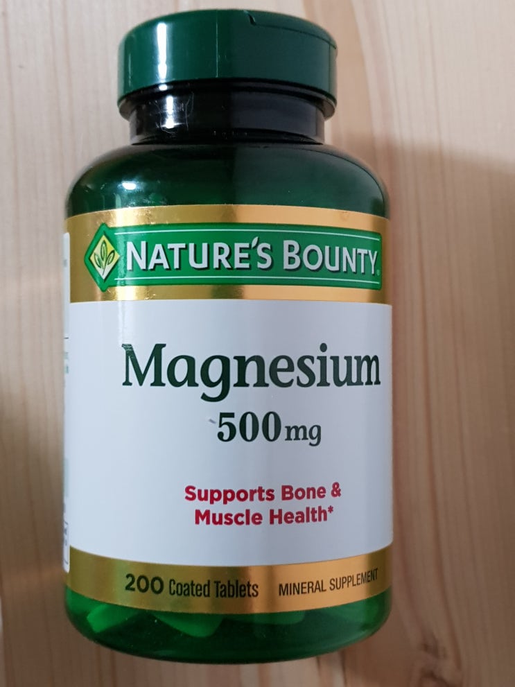  Nature's Bounty, 마그네슘, 500 mg, 200 코팅 태블릿