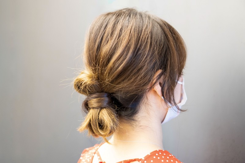 긴머리 묶는법, 초간단 로우번 리본 묶기 : 네이버 블로그