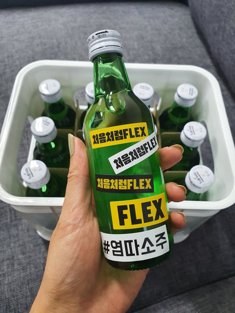 [ 일상 ] 처음처럼X염따소주 FLEX mini소주(한정판) 플렉스 해버렸지 머얌