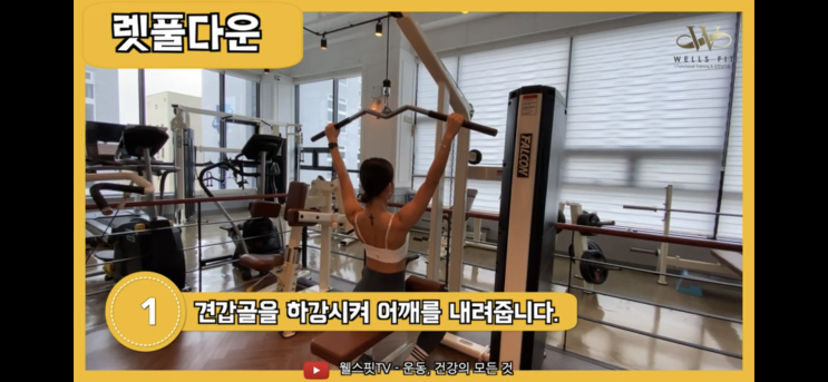  처인구 헬스장 웰스핏 - HOW to 랫풀다운