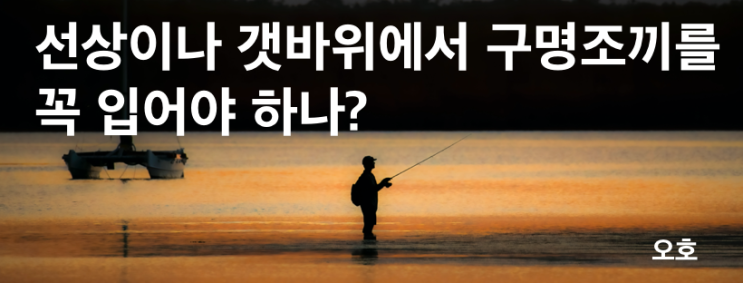  선상이나 갯바위에서 구명조끼 입어야 하나 안입어도 되나