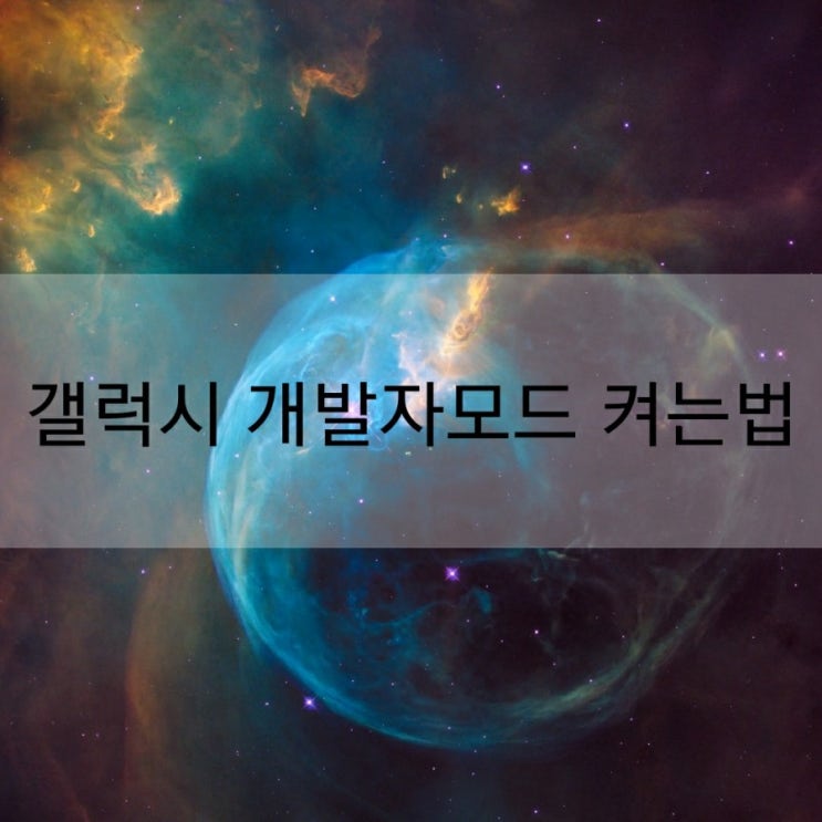 갤럭시 개발자모드 켜는법