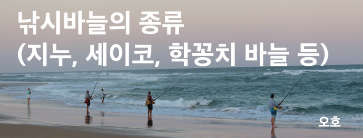 낚시기초  - 낚시바늘의 종류(지누, 세이코, 기세코 등)