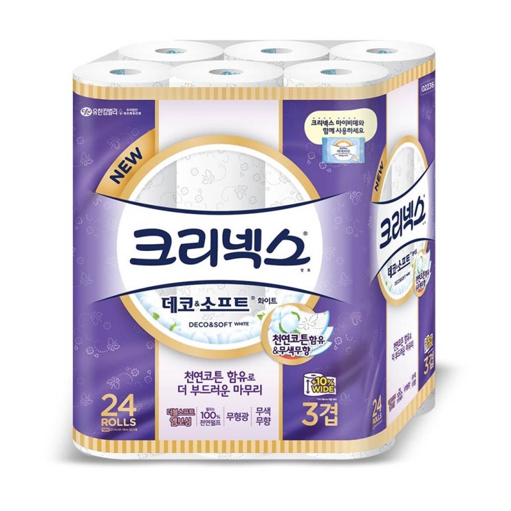  [할인제품] 크리넥스 데코앤소프트 화이트 와이드 3겹 천연펄프 화장지 33m 2020년 07월 04일자 15,200 원 31% 할인
