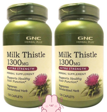  간 기능개선 고함량 실리마린 GNC 밀크씨슬 1300mg