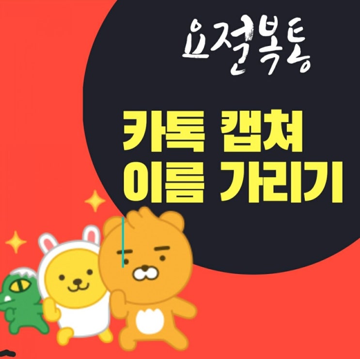  카톡 캡쳐 & 요절복통 카톡 캡쳐 이름 가리는 방법