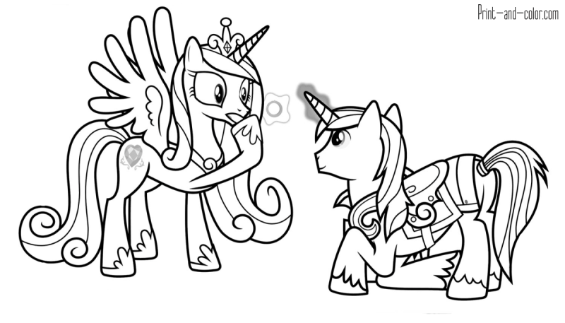 마이 리틀 포니 우정은 마법입니다 색칠하기 공주 케이던스