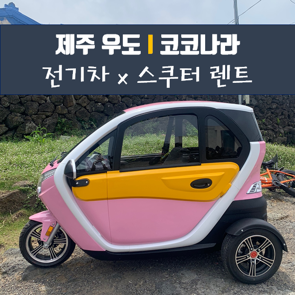  우도 전기차 코코나라 하우목동항점 대여후기 및 우도 배시간