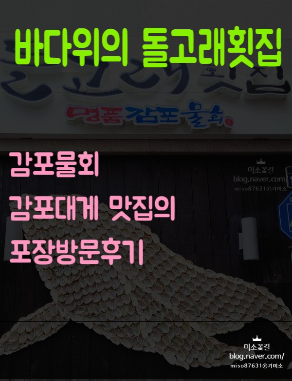 바다위의돌고래횟집 경주감포물회 감포대게 맛집 포장방문후기