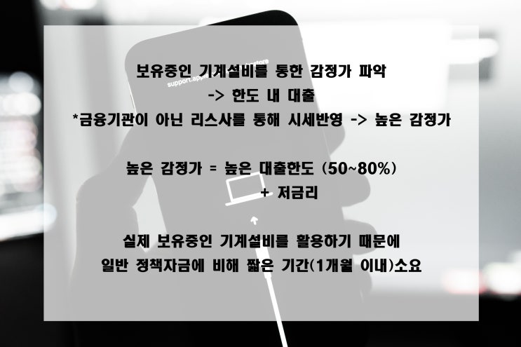  보유중인 기계설비를 활용한 담보대출 활용방법?