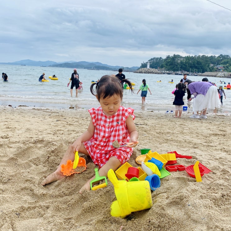 삼천포 가볼만한곳 남일대 해수욕장 아이와 함께 파도타기,모래놀이 하기 좋은 장소